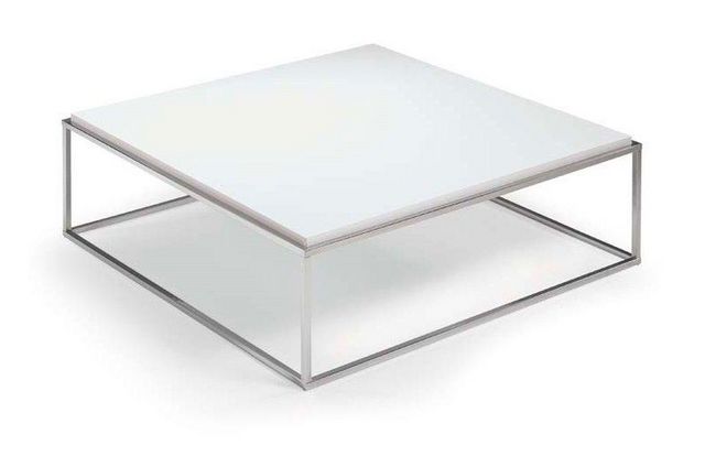 WHITE LABEL - Square coffee table-WHITE LABEL-Table basse carré MIMI blanche