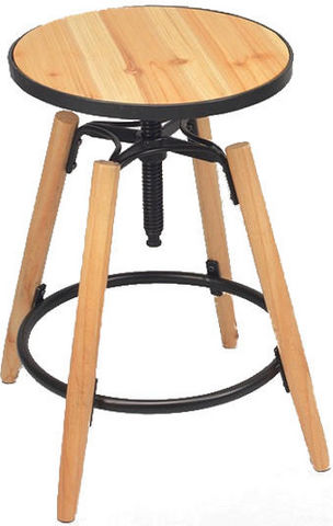 Simla - Bar stool-Simla-Tabouret de bar Natura en bois et métal