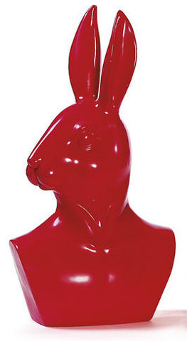 BADEN HAUS - Figurine-BADEN HAUS-Statuette Buste de lapin rose Grand modèle