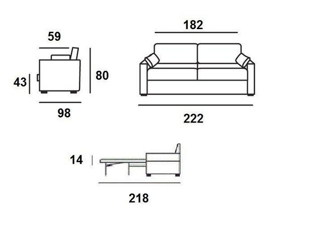 Home Spirit - Sofa-bed-Home Spirit-Canapé lit ALBAN système convertible RAPIDO 140  c