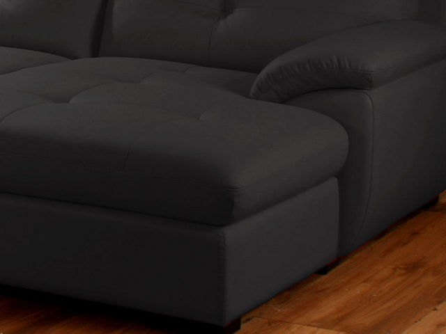 WHITE LABEL - Adjustable sofa-WHITE LABEL-Canapé Cuir Angle DANA