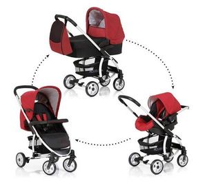 HAUCK - pack poussette trio malibu all in one - caviar/tan - Buggy