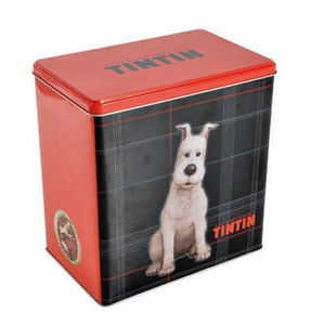 LES AVENTURES DE TINTIN - boite à croquettes les aventures de tintin en méta - Hunde Futer Box