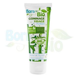 BORN TO BIO - gommage visage bio aloe & bambou - 75 ml - born to - Gesichtsmaske