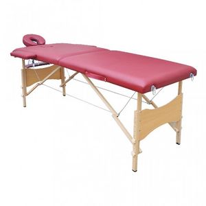 WHITE LABEL - table de massage 2 zones rouge - Massagetisch