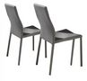 Stuhl-WHITE LABEL-Lot de 2 chaises design HELLEN en simili cuir taup
