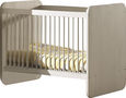 Babybett-WHITE LABEL-Lit bébé évolutif moderne coloris chêne gris doux