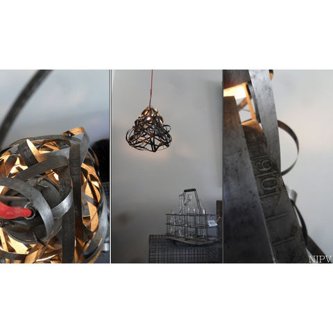 NINA IMAGINE... - Tischlampen-NINA IMAGINE...-Lampe suspension design récupération Transition