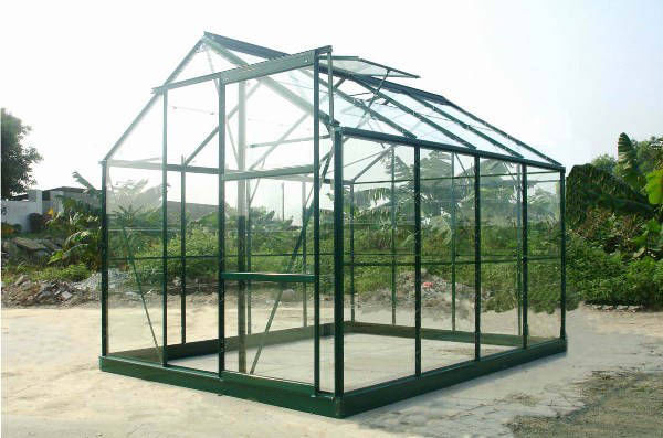 Chalet & Jardin - Gewächshaus-Chalet & Jardin-Serre avec base 4,65m² en verre trempé et aluminiu