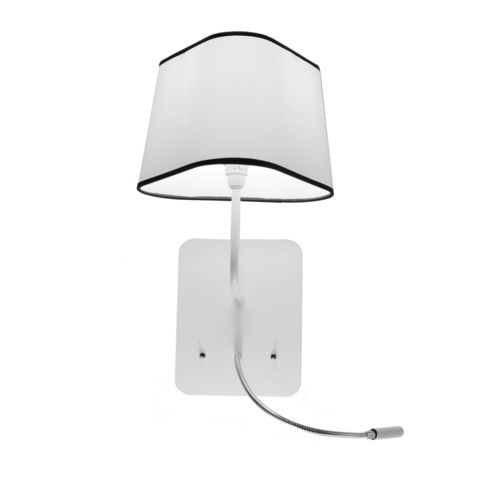 Designheure - Wandleuchte-Designheure-PETIT NUAGE - Applique avec Liseuse LED Blanc/Noir