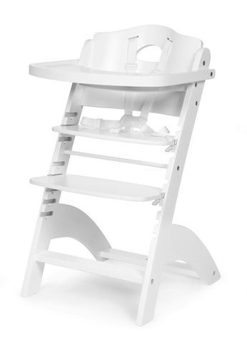 WHITE LABEL - Hochstuhl-WHITE LABEL-Chaise haute évolutive pour bébé coloris blanc
