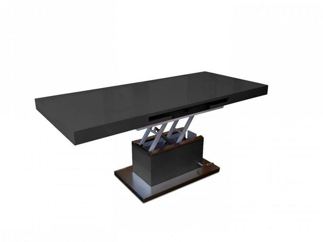 WHITE LABEL - Klappbarer Couchtisch-WHITE LABEL-Table basse relevable extensible SETUP noir brilla