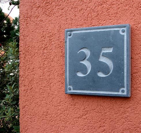 La Pierre - Hausnummerschild-La Pierre-Style 3