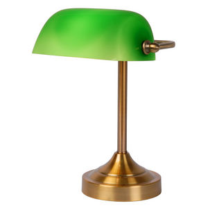 LUCIDE - banker - lampe de bureau vert h30cm | lampe à pose - Lámpara De Escritorio