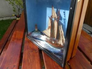 La Timonerie - maquette diorama d'un schooner - Diorama