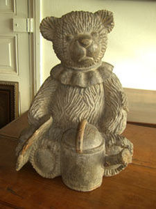 ANTIQUITES THUILLIER - charmant ours en bois - Escultura De Animal
