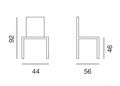 Silla-WHITE LABEL-Lot de 2 chaises design HELLEN en simili cuir taup