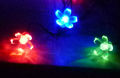 Guirnalda luminosa-FEERIE SOLAIRE-Guirlande solaire 20 fleurs multicolores à clignot