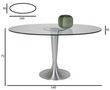 Mesa de comedor redonda-WHITE LABEL-Table ovale POSSIBILITA pied métal brossé