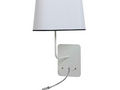 lámpara de pared-Designheure-PETIT NUAGE - Applique avec Liseuse LED Blanc/Noir
