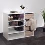 Mueble zapatero-WHITE LABEL-Meuble à chaussures MIRAGE blanc design 4 tiroirs 