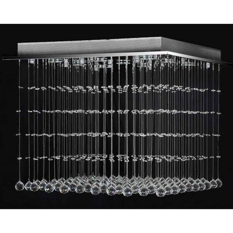 WHITE LABEL - Araña-WHITE LABEL-Lustre plafonnier suspendu moderne cristal