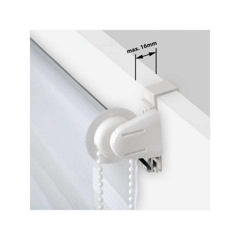 WHITE LABEL - Estor enrollable-WHITE LABEL-Store enrouleur blanc 96 x 120 cm