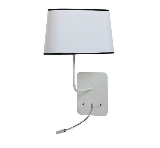 Designheure - lámpara de pared-Designheure-PETIT NUAGE - Applique avec Liseuse LED Blanc/Noir