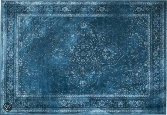 WHITE LABEL - Alfombra contemporánea-WHITE LABEL-Tapis style persan RUGGED bleu de Zuiver 170 x 240