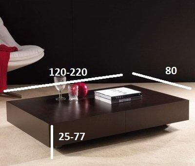 WHITE LABEL - Mesa de centro de altura regulable-WHITE LABEL-Table basse relevable extensible BLOCK design weng