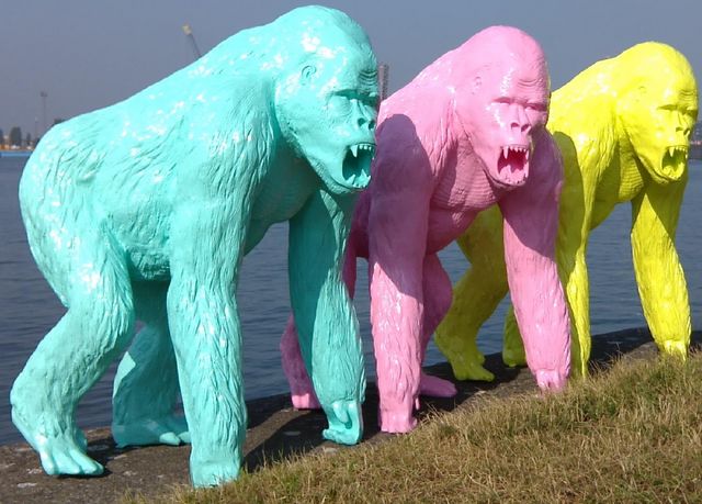 TexArtes - Escultura de animal-TexArtes-Gorille