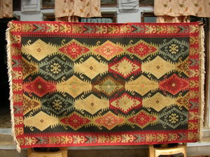 Red Rugs - wool kilim rugs - Tappeto Kilim