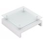 Tavolino quadrato-WHITE LABEL-Table basse design blanche verre