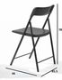 Sedia pieghevole-WHITE LABEL-Lot de 2 chaises pliantes KULLY gris graphite