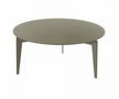 Tavolino rotondo-WHITE LABEL-Table basse MIKY design ronde en verre taupe