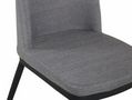 Sedia-WHITE LABEL-Lot de 4 chaises LINKS design tissu gris clair