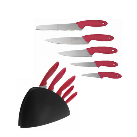 WHITE LABEL - Ceppo coltelli-WHITE LABEL-Série de 5 couteaux avec bloc de rangement
